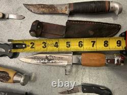 Schrade Tree Brand Western Original Buffalo Skinner Various Vintage Lot 15