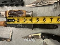 Schrade Tree Brand Western Original Buffalo Skinner Various Vintage Lot 15