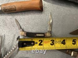 Schrade Tree Brand Western Original Buffalo Skinner Various Vintage Lot 15