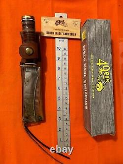 Schrade USA 498l Bench Made Gold Rush 49'r Fixed Blade Knife/sheath