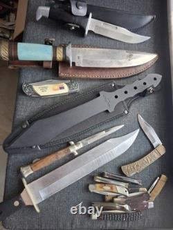 Schrade Vintage Fixed & Folding Knives Bowie Hunting Assorted Handles