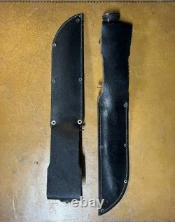 Set Of Two Mark 2 Style Vietnam Era Combat Knives With Leather Sheaths