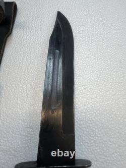 Set Of Two Mark 2 Style Vietnam Era Combat Knives With Leather Sheaths
