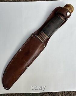 Sheffield England Alfred Williams Hunting Fighting Knife 1900 Era Stag Pommel