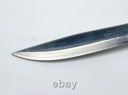 Signed HELLE FABRIKKER A/S 18/8 High Carbon Steel FIXED 4-1/2 BLADE KNIFE Wood