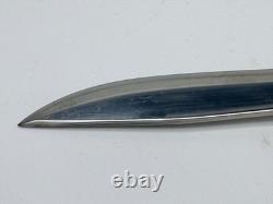 Signed HELLE FABRIKKER A/S 18/8 High Carbon Steel FIXED 4-1/2 BLADE KNIFE Wood