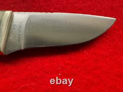 Signed Scrimshaw Bovine Bone American Blade Ab-29 Boot Knife (27)