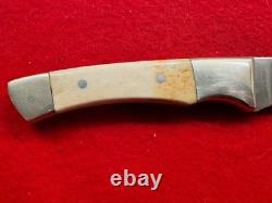 Signed Scrimshaw Bovine Bone American Blade Ab-29 Boot Knife (27)