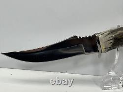 Silver Stag Cascade Hunter Fixed Blade Hunting Knife leather sheath #4839