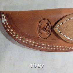 Silver Stag Skinning Knife. Never Used Or Sharpened. 3 Blade. Or Leather Sheath