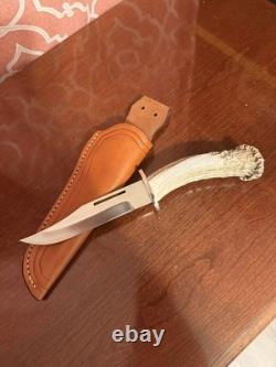 Silver Stag USA Deep Valley DV6. OPD Fixed Blade Hunting Knife With Stag Crown