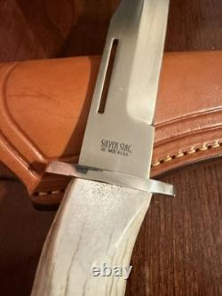 Silver Stag USA Deep Valley DV6. OPD Fixed Blade Hunting Knife With Stag Crown