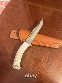 Silver Stag USA Deep Valley DV6. OPD Fixed Blade Hunting Knife With Stag Crown