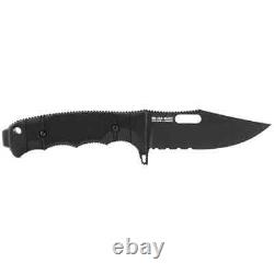 Sog 17-21-01-57 Seal FX 4.3 Serrated Blade Solid Black Tactical Fixed Knife