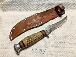 Solingen Edge Brand #477 Original Buffalo Skinner Knife & Leather Sheath