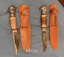 Solingen Kissing Crane Germany Stag KC1 Indian Head & KC2 Cowboy