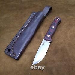 Southern Cross Knives Bushcraft knife 3 1/2 convex N690 blade with sheath