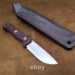 Southern Cross Knives Bushcraft knife 3 1/2 convex N690 blade with sheath