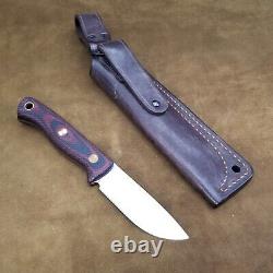 Southern Cross Knives Bushcraft knife 3 1/2 convex N690 blade with sheath