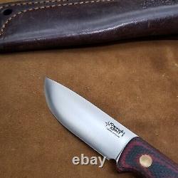 Southern Cross Knives Bushcraft knife 3 1/2 convex N690 blade with sheath