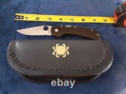 Spyderco Wayne Goddard SPC18PS 50/50 Folder Vintage Knife Japan Satin Blade