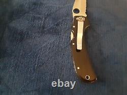 Spyderco Wayne Goddard SPC18PS 50/50 Folder Vintage Knife Japan Satin Blade