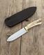 Stag handle vintage fixed blade knife usa