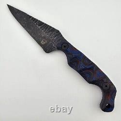 Stroup Knives Bravo 5 Fixed Blade Knife 1095 Hand Carved Pike Blade Milled G10