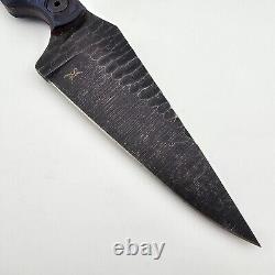 Stroup Knives Bravo 5 Fixed Blade Knife 1095 Hand Carved Pike Blade Milled G10