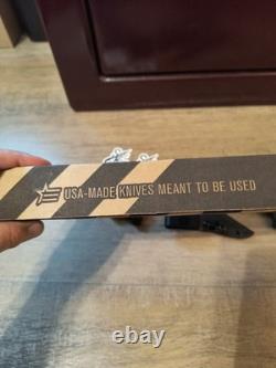 Stroup Knives Bravo 5 Fixed Knife 3.5 1095HC Steel Full Tang Blade Rosewood