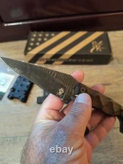 Stroup Knives Bravo 5 Fixed Knife 3.5 1095HC Steel Full Tang Blade Rosewood