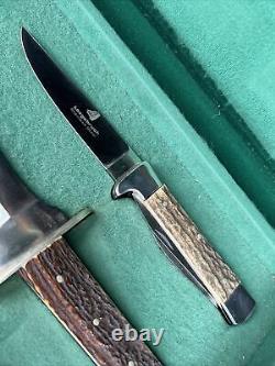 Super Rare Leegebruch German Stag Hunting Knife Set Salesman White Hunter Puma