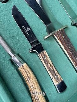 Super Rare Leegebruch German Stag Hunting Knife Set Salesman White Hunter Puma