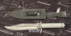 Survival, Camping, Tactical Knife 8 Serrated double edge Blade
