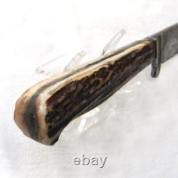 Switzerland Grindelwald 1950th vintage ROCO hunting knife, stag, original sheath