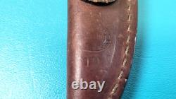 T. W. Downing Custom Knife Drop Point Hunter + Leather Sheath Cuyahoga OH TR629