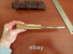 TBS Grizzly Bushcraft Survival Knife Curly Birch, Full Tang, 5 Inch Blade