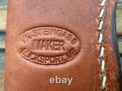TK Steingass Small Hunter EDC, 3.75 W2 Hamon Blade, Sandbar Stg, Leather Sheath