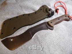 TM Hunt M18 Full Custom 10 Fixed Blade Knife Brown Kydex Sheath Hand Made #98