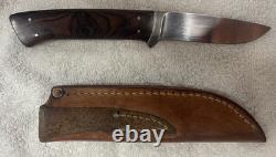TMD Ted Dowell Custom Featherweight Drop Point 3.5 Knife with Original Sheath