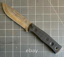 TOPS fieldcraft BOB bushcraft knife stainless steel blade hunter black handle