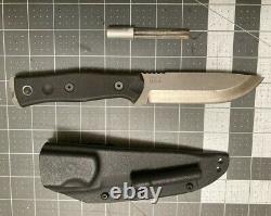 TOPS fieldcraft BOB bushcraft knife stainless steel blade hunter black handle