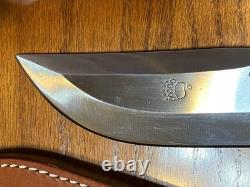 Tak Blade Surgical Steel 15 Length Grizzly Bowie Knife & Leather Sheath