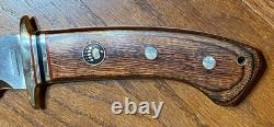 Tak Blade Surgical Steel 15 Length Grizzly Bowie Knife & Leather Sheath