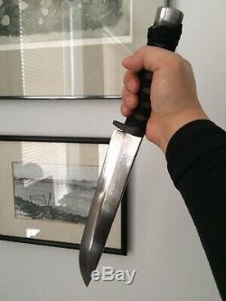 Takeshi Saji custom handmade damascus blade hunting knife rayskin handle