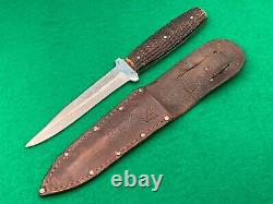 Tested Case XX Vintage 1920-40 Perfect Bone Pig Sticker Rare Knife 100 Yr Sheath