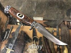 Tom Leschorn Embellished Custom Randall Model 7 Fisherman Hunter Knife 1991 RARE
