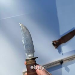True Vintage 1940s Estwing Camp Knife First Edition Stacked Rockford Sheath USA
