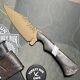 Turkey Run Knife Co. Custom Hammered Bronze Skinner With Sheath 4 Blade