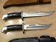 Two Vintage Buck Sheath Hunting Skinning Knife 120 S Custom & 119 Knives 1986